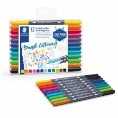 Staedtler 3004 Feutres double pointe, étui 12 couleurs