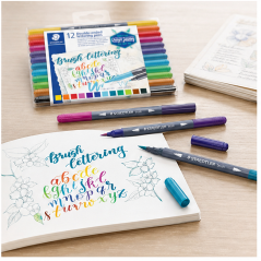 Staedtler 3004 Feutres double pointe, étui 12 couleurs