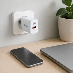 Chargeur mural Tooq USB-C PD 20 W, blanc