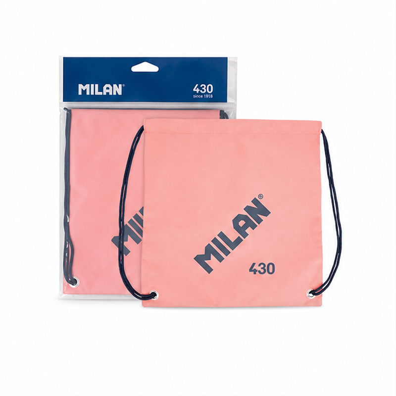 Milan 430 since 1918 large drawstring bag pink
