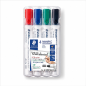 Staedtler Lumocolor 351 marqueurs pour tableau blanc, lot de 4