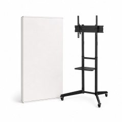 Support TV Aisens à roulettes et tablette DVD noir