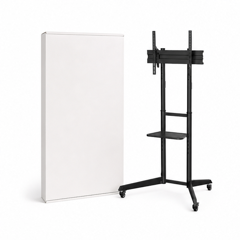 Support de sol Aisens à roulettes avec tablette DVD pour TV 37-70", noir