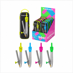 ErichKrause Neon Metal Compass 123 mm, Box of 12
