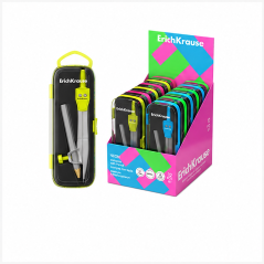 ErichKrause Neon Metal Compass 123 mm, Box of 12
