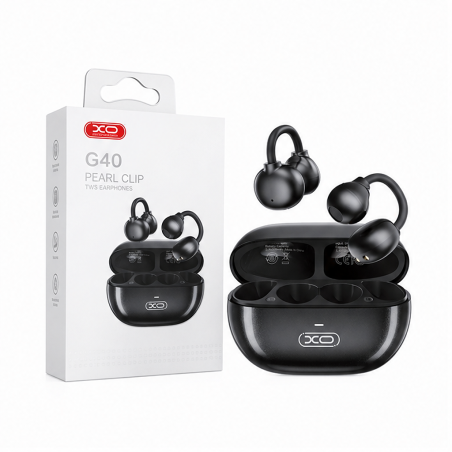 XO G40 Pearl Clip TWS Bluetooth 5.3 Noir
