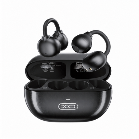 XO G40 Pearl Clip Auriculaires TWS Bluetooth 5.3 Noirs