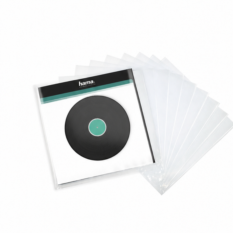Hama Pochette extérieure LP transparente, 10 pièces