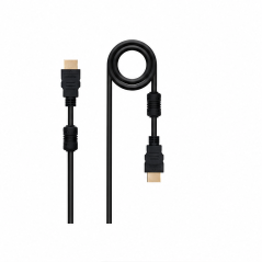 Câble HDMI Nanocable v1.4 avec ferrite, A/M-A/M, noir, 5 m
