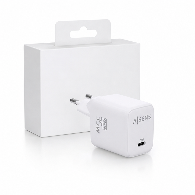 Chargeur GaN Aisens USB-C 35 W, blanc