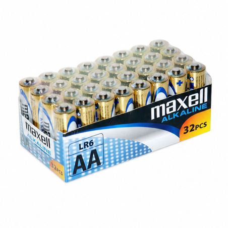 Maxell AA LR06 1.5V Batteries, 32 Pack