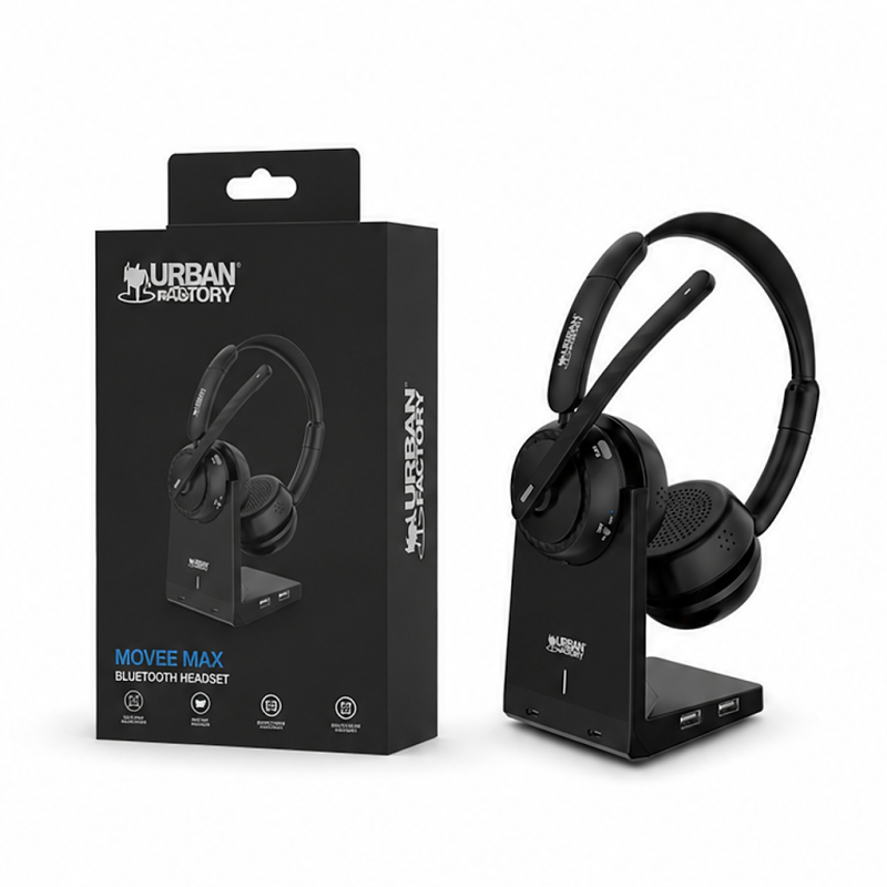 Urban Factory Movee Max Bluetooth 5.2 Headset with ANC and ENC