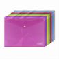 Ingraf Pack of 10 A4 button envelopes, assorted colors