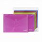 Ingraf Pack of 10 A4 button envelopes, assorted colors