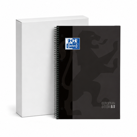 Oxford Europeanbook 1 A4+ spirale noir 80 feuilles