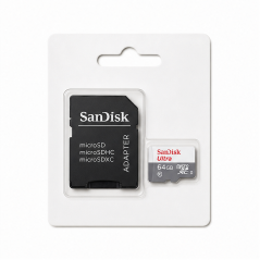 SanDisk Ultra 64GB microSDXC Card with Adapter