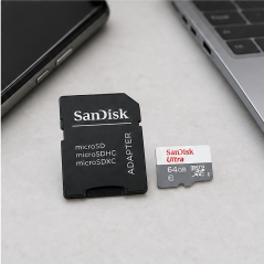 SanDisk Ultra 64GB microSDXC Card with Adapter