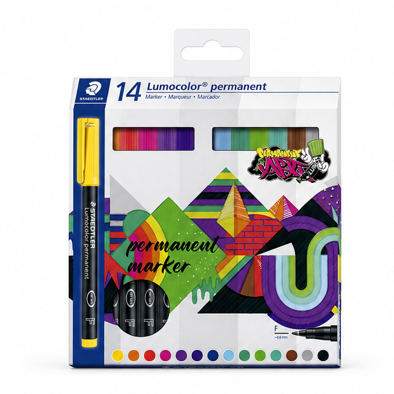 Staedtler Lumocolor 318 lot de 14 feutres permanents