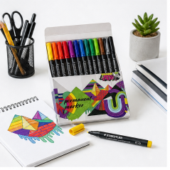 Staedtler Lumocolor 318 lot de 14 feutres permanents