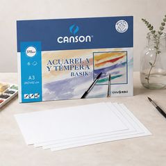 Canson Acuarela Basik A3 6 Sheet Paper 370 gsm