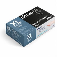Santex Nitriflex Black Soft XL Nitrile Gloves x100