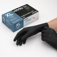 Santex Nitriflex Black Soft XL Nitrile Gloves x100