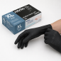 Santex Nitriflex Black Soft Nitrile Exam Gloves, XL, Box of 100