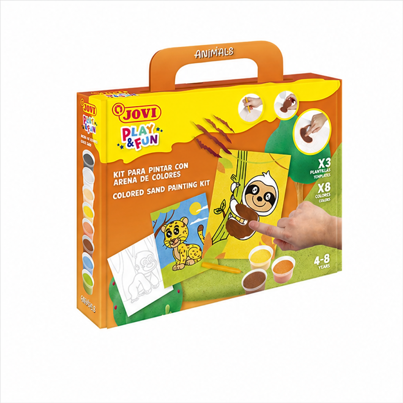 Jovi Play & Fun kit de peinture au sable Animaux