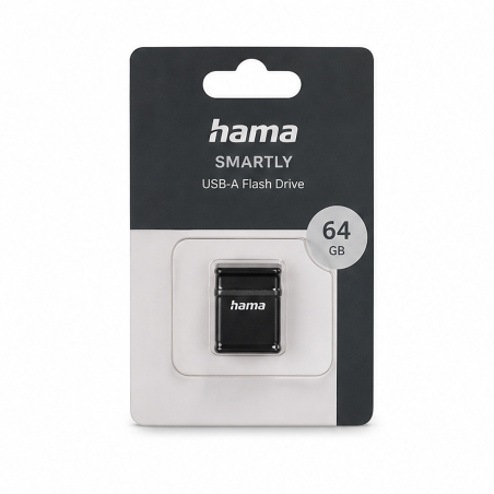 Clé USB Hama Smartly 64 Go noire | USB 2.0