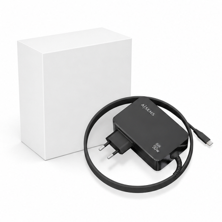 Chargeur Aisens GaN 90W USB-C 1,8 m Noir