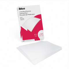 Ibico A5 gloss pouches 125 micron box of 100