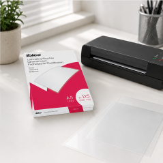 Ibico pochettes A5 brillantes 125 microns, boîte 100