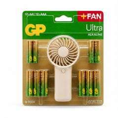 GP Ultra Alcaline 12 AA + 12 AAA avec ventilateur