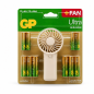 GP Ultra Alkaline 12 AA + 12 AAA Batteries with Hand Fan