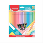 Maped Color’Peps Pastel 24 crayons de couleur triangulaires