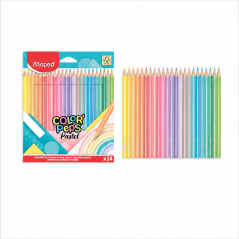 Maped Color’Peps Pastel 24 crayons triangulaires