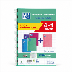 Oxford School Write&Erase 4+1 Pack, 80 Sheets Folio