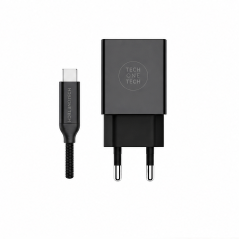 TechOneTech Chargeur mural double avec câble USB-A vers USB-C 1 m