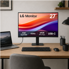 LG 27U421A-B 27" Curved FHD USB-C Monitor