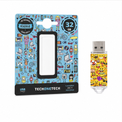 TechOneTech Emojis 32GB USB 2.0 Flash Drive