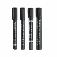 Staedtler Lumocolor 60 4 black markers set