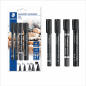 Staedtler Lumocolor 60 set of 4 black permanent markers