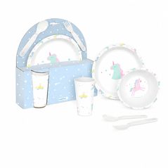 Safta Set de menaje enfant Unicornio | PVC sans BPA