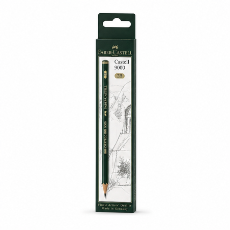 Faber-Castell Castell 9000 2B - lot de 12 | Crayon graphite