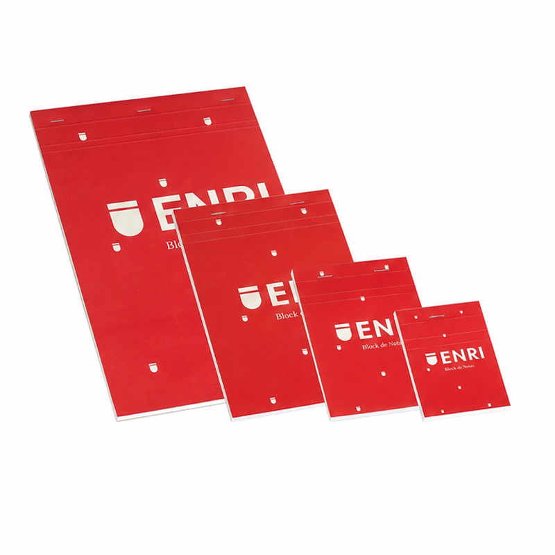 Enri A5 Notepad 80 Sheets 4x4 Red - pack of 5