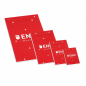 Enri Bloc de notes A5 80 feuilles 4x4 rouge - lot de 5