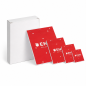Enri Bloc de notes A5 80 feuilles 4x4 rouge - lot de 5