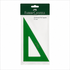 Faber-Castell équerre technique 12 cm verte - lot de 5