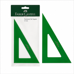 Faber-Castell 12 cm Technical Set Square Green - pack of 5