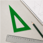 Équerre technique Faber-Castell 12 cm verte translucide - lot de 5
